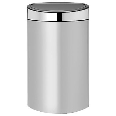 Brabantia Touch Bin New, 40L Metallic Grey Brabantia Touch Bin New, 40L Metallic Grey